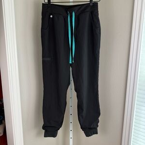 Figs Zamora free X lined jogger scrub pants black size small
